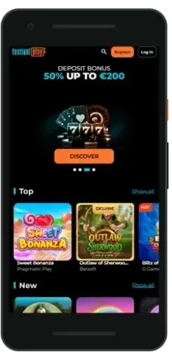 FestivalPlay mobile lobby